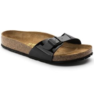 Birkenstock’s Madrid Black Patent Sandal